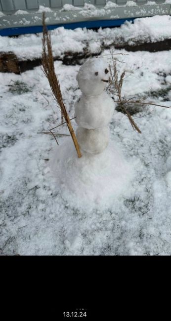 ☃️Первый снеговик этой зимы в Ростове. Хотелось бы побольше, но это вопрос времени  ⚠ВНИМАНИЕ!..